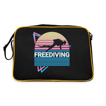 Freitauchen Freitaucher Retro - Retro Tasche - Schwarz/Gold - Hinten