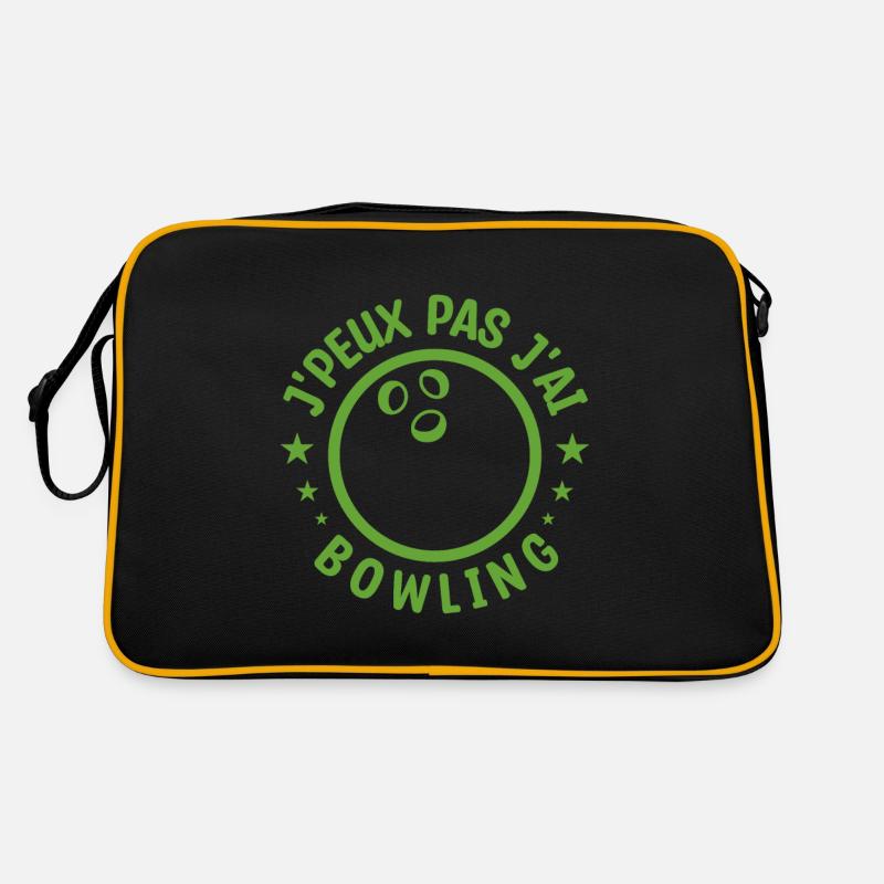 J’peux pas j’ai bowling - Sac Retro - noir/or