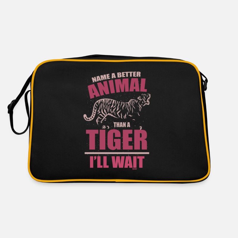 Nenne mir ein besseres Tier als einen Tiger Retro Tasche