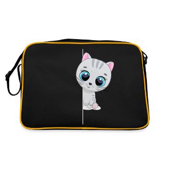 drôle chat amoureux des animaux de compagnie tenue d’animal de compagnie - Sac Retro - noir/or - Dos