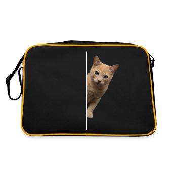 drôle chat amoureux des animaux de compagnie tenue d’animal de compagnie - Sac Retro - noir/or - Dos