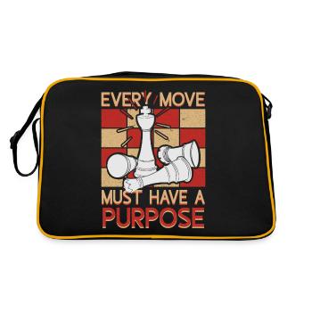 Chaque coup doit avoir un but Joueur d’échecs drôle - Sac Retro - noir/or - Dos