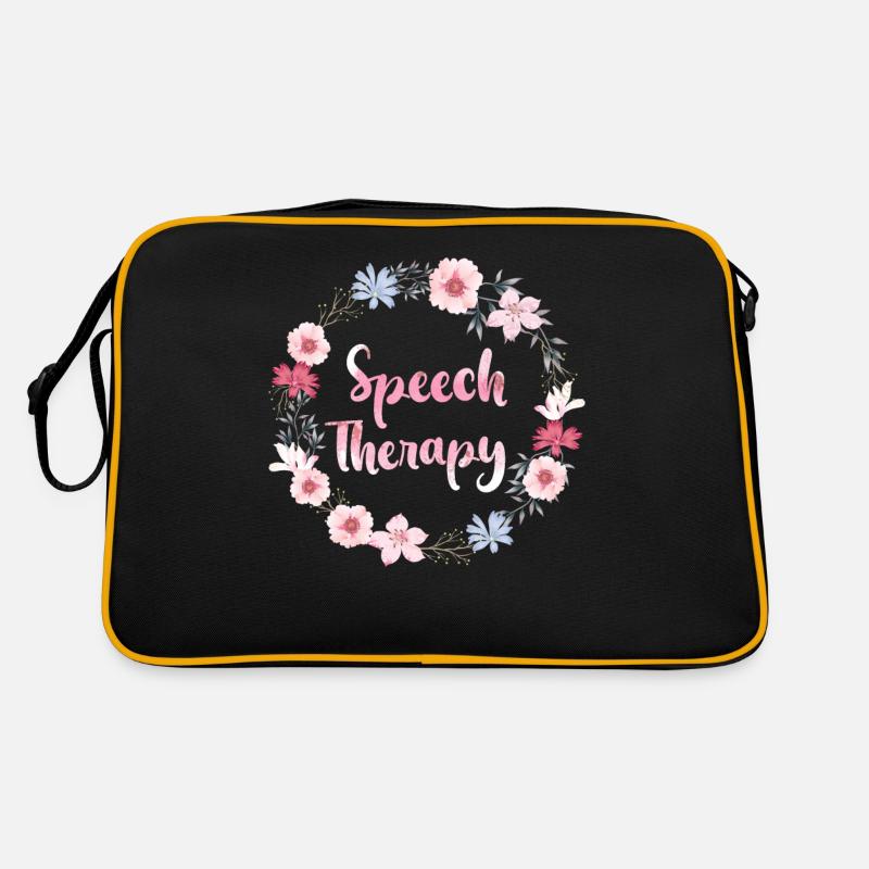 Speech Therapist Therapy Assistant - Retro Tasche - Schwarz/Gold