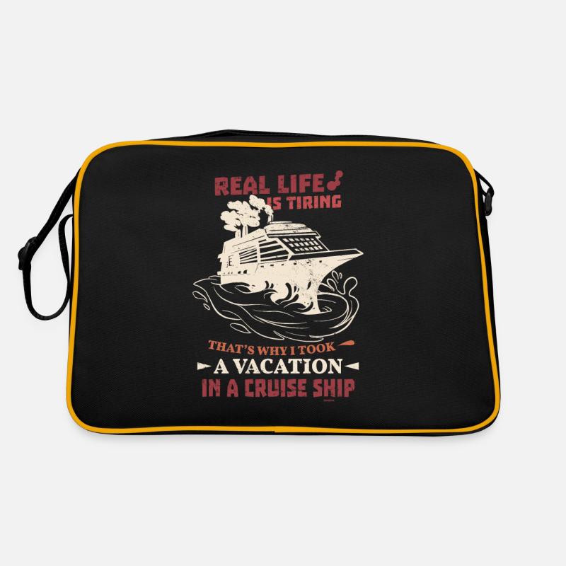 lustiger Kreuzfahrt Spruch Retro Tasche