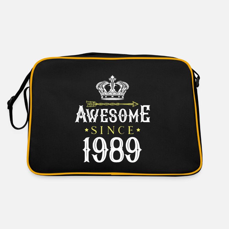1989 awesome since - Retro Tasche - Schwarz/Gold