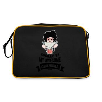 Oma Baby Kind - Retro Tasche - Schwarz/Gold - Hinten