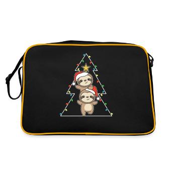 Paresseux Arbre de Noël Animaux de Noël Paresseux - Sac Retro - noir/or - Dos
