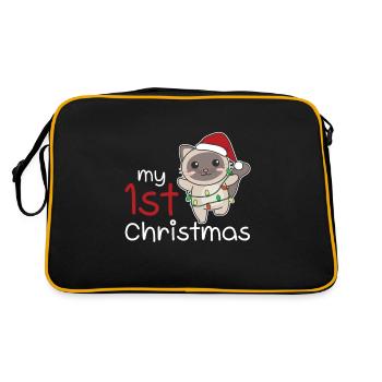 Chat de Noël Chats mon 1er Noël - Sac Retro - noir/or - Dos