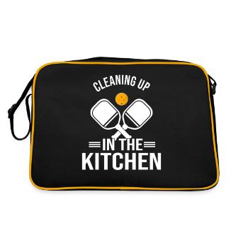 Pickleball Retro Love Dinking Pickleball Player - Retro Bag - black/gold - Back