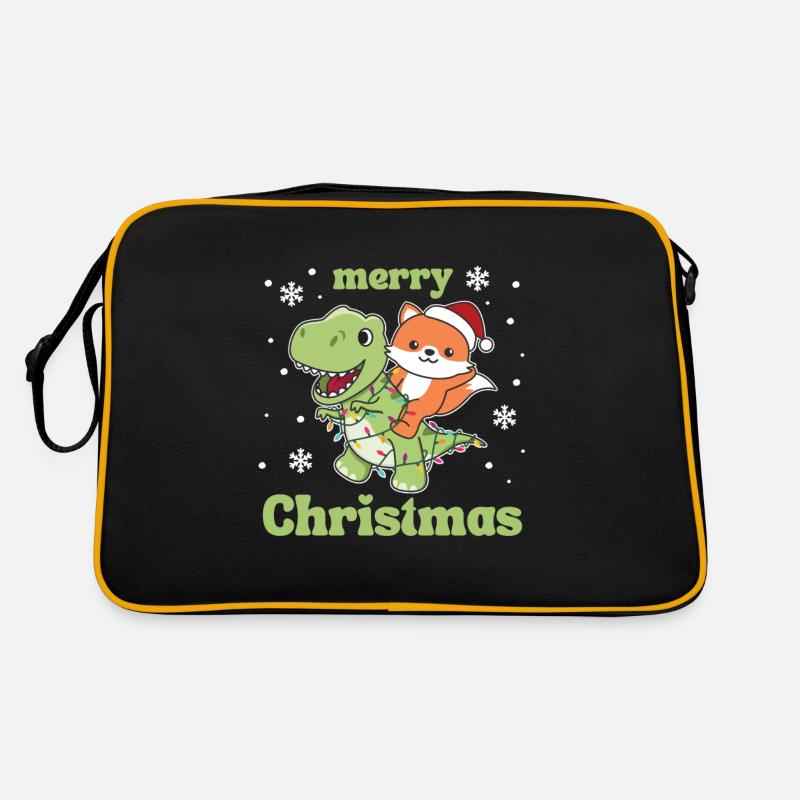 Fox Trex Christmas Snow Winter Animals Retro Bag