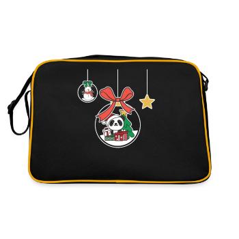 Panda Noël Boule à neige Pandas - Sac Retro - noir/or - Dos