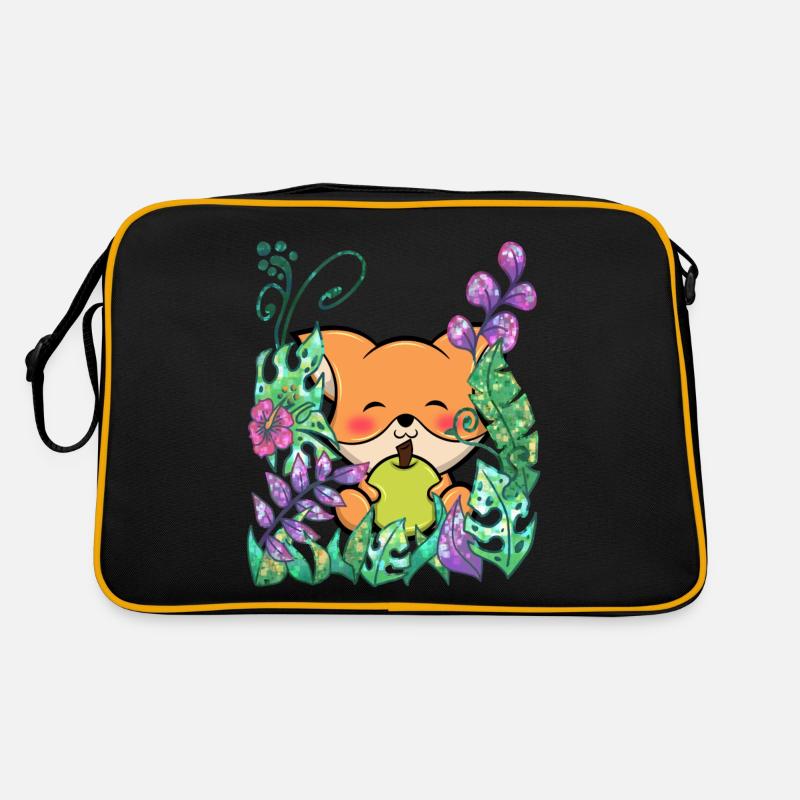 Fuchs Wald Tier Dschungel Retro Tasche
