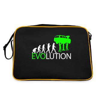 KFZ Mechaniker Auto Tuning, Racing Car, Techniker - Retro Tasche - Schwarz/Gold - Hinten