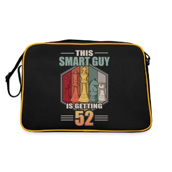 Smart Guy Is Getting 52 Retro Schach 52 Geburtstag - Retro Tasche - Schwarz/Gold - Hinten