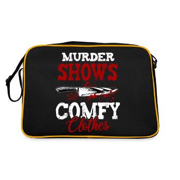 Murder Shows and Comfy Clothes - Retro Bag - black/gold - Back