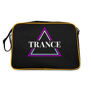 Trance House Party EDM Festival Goa Electro Rave - Retro Tasche - Schwarz/Gold - Hinten