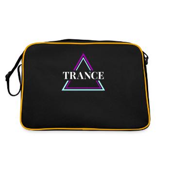Trance House Party EDM Festival Goa Electro Rave - Retro Tasche - Schwarz/Gold - Hinten