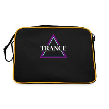 Trance House Party EDM Festival Goa Electro Rave - Retro Tasche - Schwarz/Gold - Hinten