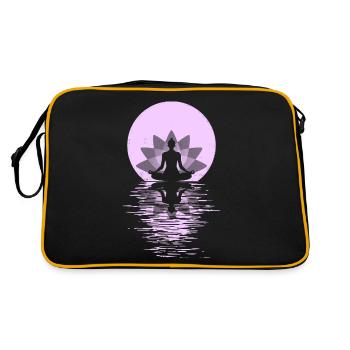 Yoga Yogini Santé Méditation Tenues Filles - Sac Retro - noir/or - Dos