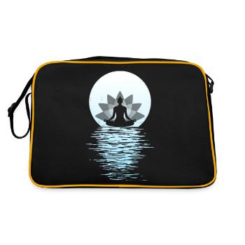 Yoga Yogini Santé Méditation Tenues Filles - Sac Retro - noir/or - Dos
