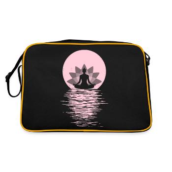 Yoga Yogini Santé Méditation Tenues Filles - Sac Retro - noir/or - Dos