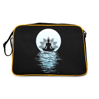 Yoga Yogini Santé Méditation Tenues Filles - Sac Retro - noir/or - Dos