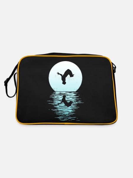 Parkour, Freerunning, Street Workout, Acrobatic - Retro Tasche - Schwarz/Gold