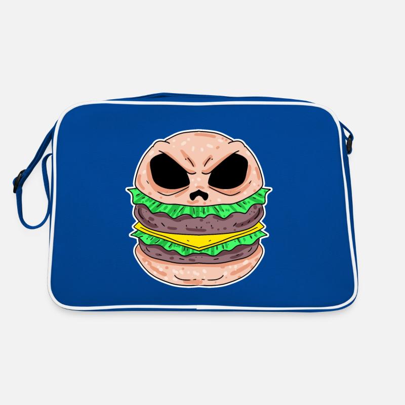 Schädel Burger Retro Tasche