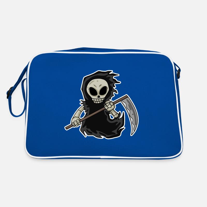 Sensenmann mit Sense Retro Tasche