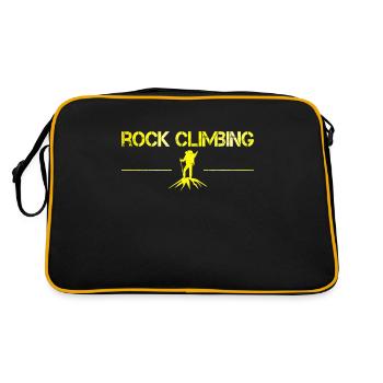Bergsteigen - Retro Tasche - Schwarz/Gold - Hinten