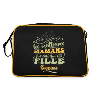 Meilleure Maman Avec Fille Danseuse - Sac Retro - noir/or - Dos