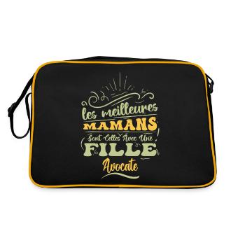 Meilleure Maman Avec Fille Avocate - Sac Retro - noir/or - Dos