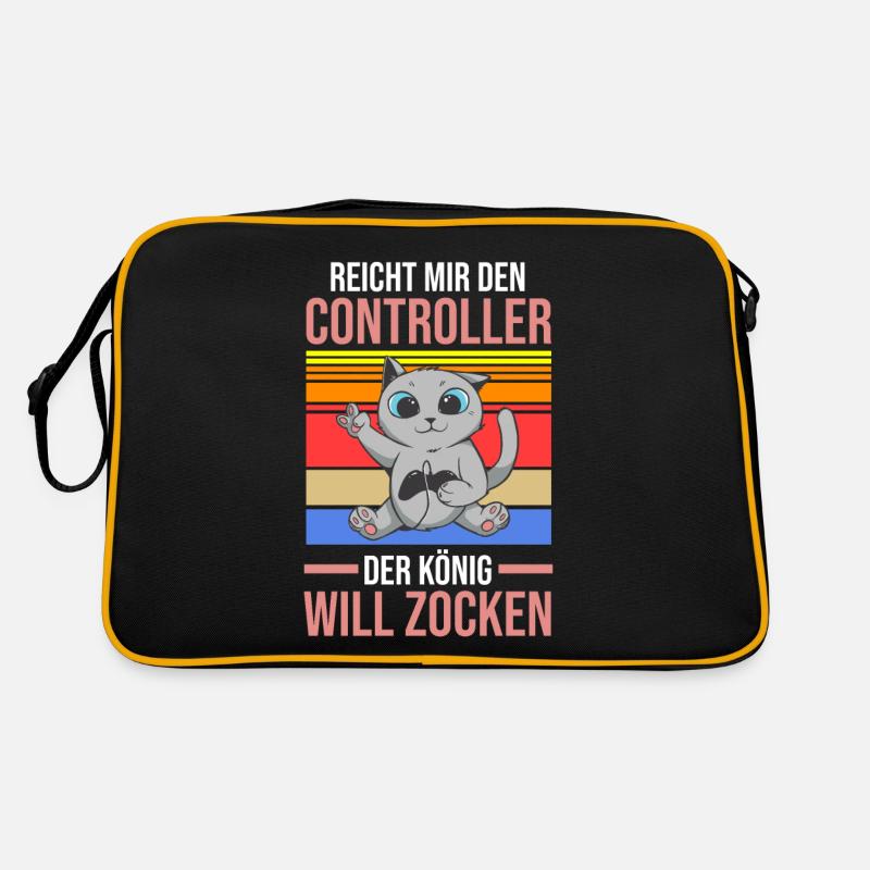 Reicht Mir Den Controller Der König Will Zocken Retro Tasche