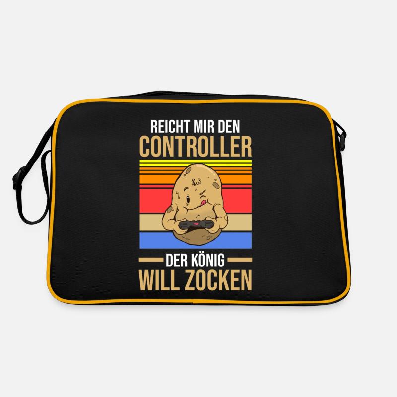 Reicht Mir Den Controller Der König Will Zocken Retro Tasche