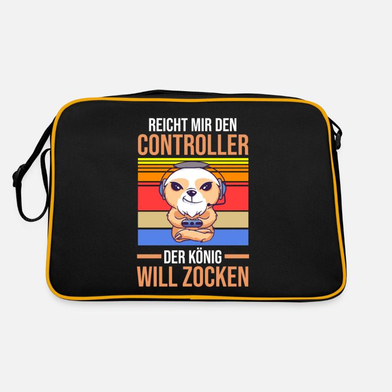 Reicht Mir Den Controller Der König Will Zocken Retro Tasche