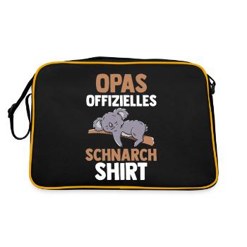 Sloth Papa's Official Snoring - Retro Bag - black/gold - Back