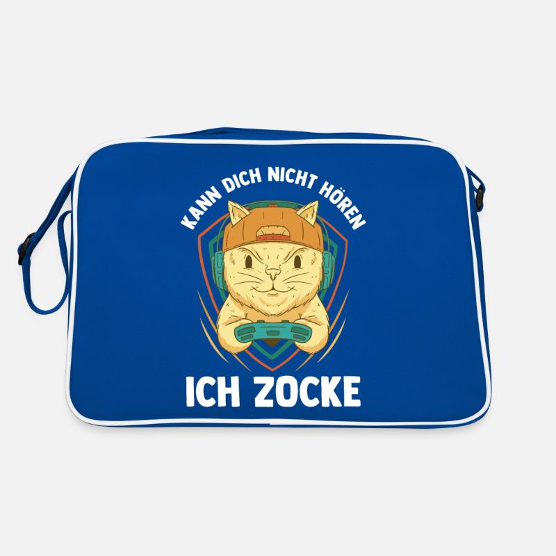 Can't hear you I'm gambling gaming cat Retro Bag