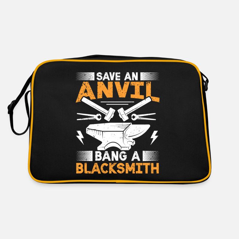 Save An Anvil - Bang A Blacksmith lustiger Schmied Retro Tasche