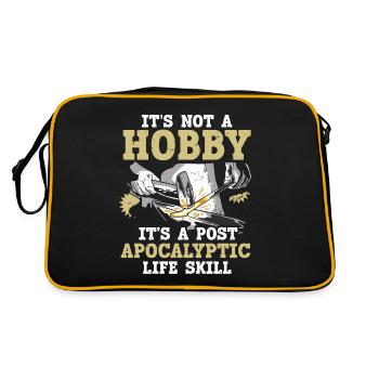 Its Not A Hobby Funny Saying Anvil Blacksmith - Retro Bag - black/gold - Back