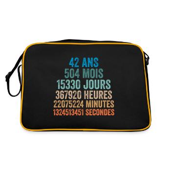 42 Ans Anniversaire - cadeau d'anniversaire - Sac Retro - noir/or - Dos