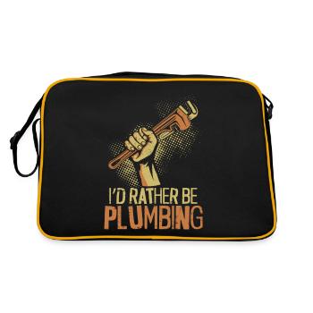 Plombier de plomberie vintage que j’aurais - Sac Retro - noir/or - Dos