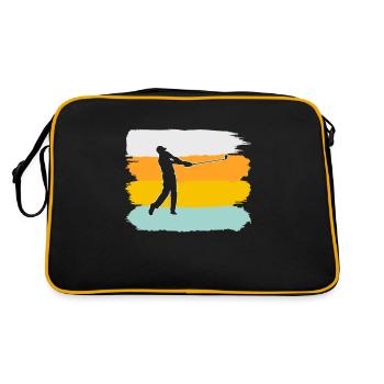 Golf Retro - Retro Tasche - Schwarz/Gold - Hinten
