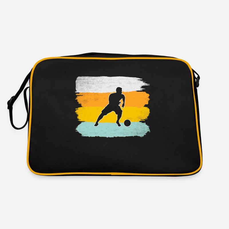 Fußball Retro - Retro Tasche - Schwarz/Gold