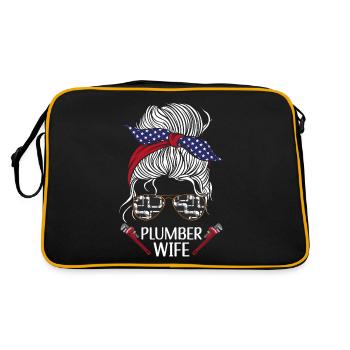 Plumbing Plumber Wife Sunglasses - Retro Bag - black/gold - Back