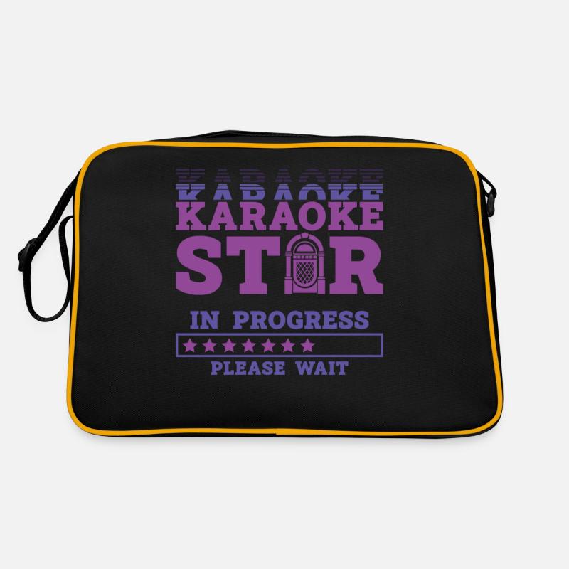 Karaoke Singer Karaoke Star In Retro Tasche