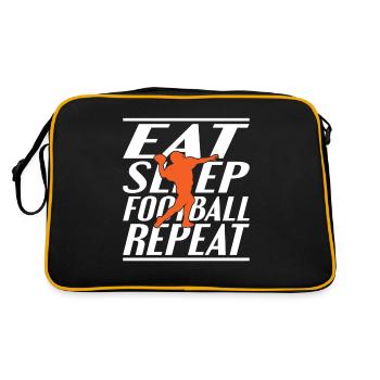 Mangez Sleep Football - Sac Retro - noir/or - Dos