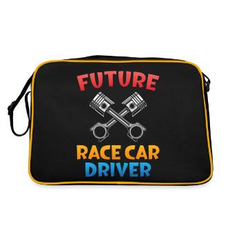 Drag Racing Race Car Future Race - Retro Bag - black/gold - Back