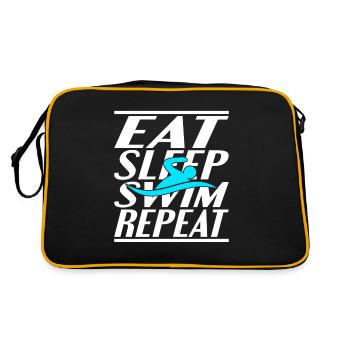 Manger Dormir Natation - Sac Retro - noir/or - Dos