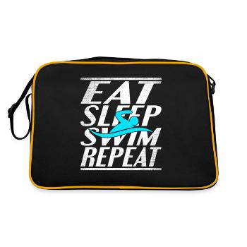 Manger Dormir Natation - Sac Retro - noir/or - Dos