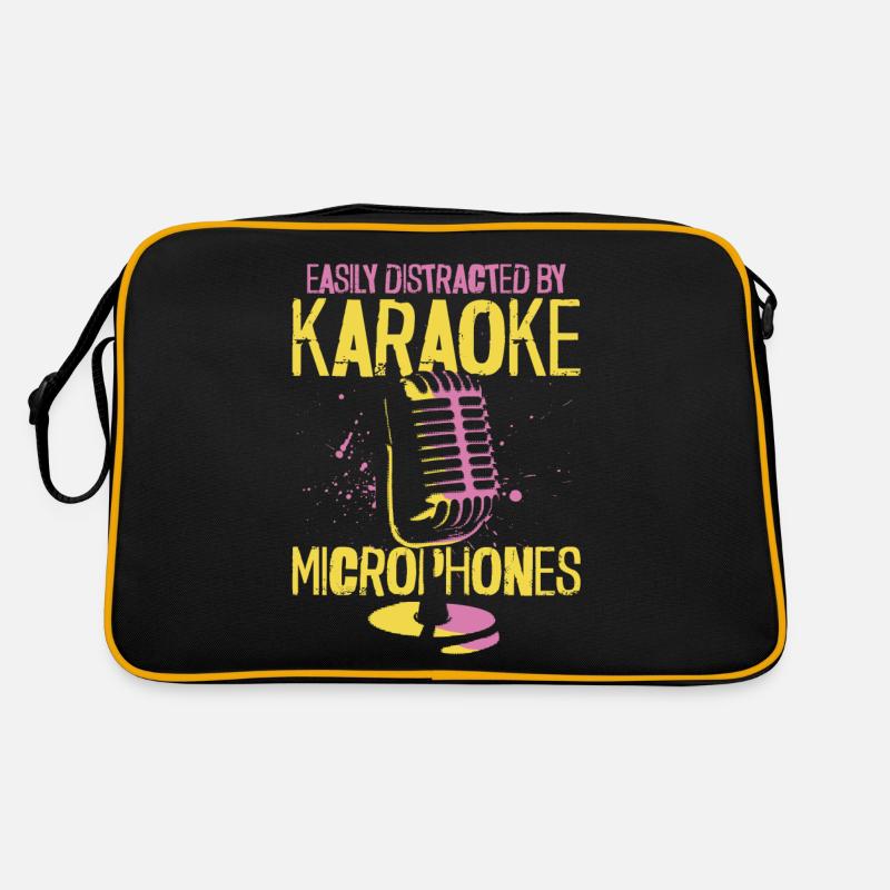 Karaoke Singer Easily Distracted Retro Tasche